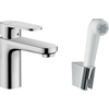 Hansgrohe Vernis Blend 1 greeps wastafelkraan - 100 met handdouche en doucheslang - 160cm - hoogglans chroom SW651718