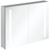 Villeroy & Boch my view 14 My View spiegelkast - met 2 deuren - met geïntegreerde LED verlichting verticaal - 100x75x17.3cm - zilver 1024981