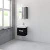 Bruynzeel Mino badmeubelset 56x50x38cm 1 kraangat 1 wasbak 2 lades met spiegelkast met softclose zwart eiken SW384589 Bruynzeel Mino badmeubelset 56x50x38cm 1 kraangat 1 wasbak 2 lades met spiegelkast met softclose zwart eiken SW384589