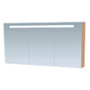 Saniclass Double Face spiegelkast 140x70x15cm 3 deuren met LED verlichting Legno Calore SW86389 Saniclass Double Face spiegelkast 140x70x15cm 3 deuren met LED verlichting Legno Calore SW86389