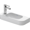 Duravit Happy D.2 Fontein - met overloop - met kraangat links - 50x22cm - met wondergliss - wit SW54281