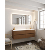 Mondiaz VICA Ensemble de meuble de salle de bain - 150cm - meuble sous-vasque repos - 4 tiroirs - lavabo moon droite - 1 trou de robinet - version XL 60cm haut SW1090103