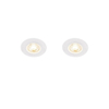 QAZQA Ulo Spot encastré - set de 2 - 8,2x8,2cm - LED incluse - 3 niveaux de gradation - IP44 - rond - blanc mat SW1210158