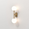 Astro Tacoma Twin Applique / Plafonnier - 230V - IP44 - bulbeux - verre blanc - laiton (or) SW1569667