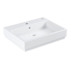 Grohe Cube Keramiek Opzetwastafel - 60x49cm - met kraangat en overloop - PureGuard - wit SW205858