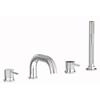 Plieger Roma Pièce de garniture pour mitigeur de bain 4 trous avec bec et douchette chromé SW444575 Plieger Roma Pièce de garniture pour mitigeur de bain 4 trous avec bec et douchette chromé SW444575