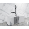 Fortifura Nebbio Badcombinatie-set - thermostaatkraan - glijstang met geïntegreerde wandaansluitbocht - metalen doucheslang - staaf handdouche - uitloop - mat zwart SW1238086