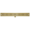 Wiesbaden douchegoot 80x7cm met vloerflens messing geborsteld SW450731 Wiesbaden douchegoot 80x7cm met vloerflens messing geborsteld SW450731