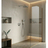 Grohe Grohtherm regendoucheset inbouw - hoofddouche rond - handdouche rond - gebogen wandarm - supersteel SW1235160