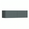 H&R Badmeubelen Juice Wastafelonderkast - 160x45x40cm - linkerhoek afgerond - 3D-front - 2 lades - geïntegreerde greep - petrol mat SW1260322