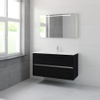 Bruynzeel Miko badmeubelset 66x121x51cm 1 kraangat 1 wasbak 2 lades met spiegel met softclose zwart eiken SW384511 Bruynzeel Miko badmeubelset 66x121x51cm 1 kraangat 1 wasbak 2 lades met spiegel met softclose zwart eiken SW384511