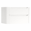 H&R Badmeubelen Juice Wastafelonderkast - 100x45x50cm - afgeronde hoeken - 2 lades - geïntegreerde greep - Wit mat SW1489112