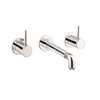 Crosswater MPRO INDUSTRIAL Wastafelkraan - inbouw - 3 gats - zonder waste uitloop - 20cm - hoogglans chroom SW451394
