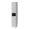 Nemo Go Emma kolomkast 300x300x1600 mm wit hoogglans omkeerbaar 2 deuren met softclose staand met ronde poten en alu greep SW293557 Nemo Go Emma kolomkast 300x300x1600 mm wit hoogglans omkeerbaar 2 deuren met softclose staand met ronde poten en alu greep SW293557