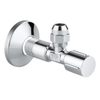 GROHE robinet d'arrêt d'angle à compression 1/2 x3/8 avec poignée métallique chrome SW32007