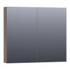 Saniclass Plain Spiegelkast 80x70x15cm Burned Bark SW393055 Saniclass Plain Spiegelkast 80x70x15cm Burned Bark SW393055