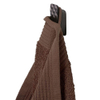 Geesa Shift Crochet porte-serviette avec motif diamant métal noir brossé SW641373