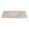 Saniclass Torino Vasque de meuble - 100.5x46x17.5cm - solid surface - Saniclass Torino lavabo plan - 80.5x46x17.5cm - solid surface - 1 vasque - sans trou de robinetterie - blanc cassé SW1471857