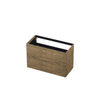 INK Wastafelonderkast - 100x45x65cm - 2 lades - push to open - met rechte opdekfronten - MFC - Naturel eiken SW352576