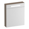 BRAUER Promise Deluxe armoire de toilette avec miroir - 60x70x15cm - avec éclairage 1 porte de miroir double face s'ouvrant vers la gauche mat moka SW1203674