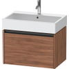 Duravit Ketho.2 Wastafelonderbouwkast - met 1 lade - 68.4x46x44cm - met greep antraciet - noten mat SW773092