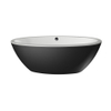 Xenz Britt vrijstaand bad 190x94x60 bicolor wit/ebony met afvoer/overloopcombinatie inox SW380202 Xenz Britt vrijstaand bad 190x94x60 bicolor wit/ebony met afvoer/overloopcombinatie inox SW380202