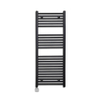 Sanicare Lumara Elektrische Radiator - 120x50cm - 750W - zilvere thermostaat - linksonder - wifi - aluminium - mat zwart SW1581497