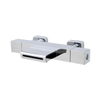 Wiesbaden Rombo thermostatische badmengkraan vierkant chroom SW440379 Wiesbaden Rombo thermostatische badmengkraan vierkant chroom SW440379