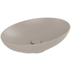 Villeroy & Boch Loop & Friends opzetwastafel - 56x38cm - zonder kraangat - met overloop CeramicPlus - mat almond (beige) SW644146