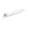 Clou Hammock wastafelblad 180x50.3x14.5cm dubbele waskom zonder kraangaten aluite mat wit SW106228 Clou Hammock wastafelblad 180x50.3x14.5cm dubbele waskom zonder kraangaten aluite mat wit SW106228