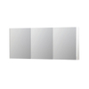 INK SPK2 Spiegelkast - 180x14x74cm - 3 deuren - dubbelzijdige Spiegel - schakelaar en stopcontact - MDF lak wit hoogglans SW439886