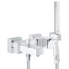 Grohe Eurocube badkraan met omstel en koppelingen met garnituur chroom 0442112 Grohe Eurocube badkraan met omstel en koppelingen met garnituur chroom 0442112