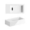 Clou Flush fontein - 36x18x9cm - zonder kraangat - links - zonder overloop - glans wit SW9331