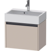 Duravit Ketho.2 Wastafelonderbouwkast - met 1 lade - 58.4x39x44cm - met greep antraciet - taupe supermat SW773145