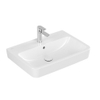 Villeroy & Boch O.novo wastafel - 65x46cm - met kraangat - met overloop CeramicPlus - White Alpine (glans wit) SW448450