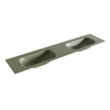 Mondiaz BIG small Army solid surface inbouw wastafel 200cm dubbel SW435702 Mondiaz BIG small Army solid surface inbouw wastafel 200cm dubbel SW435702