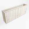 Mondiaz FOWY Meuble sous lave-mains - 90x22x50cm - 2 portes - push to open - softclose - Light Brown Grey SW1016852