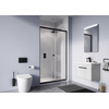 Crosswater Clear 6 Schuifdeur - 150x195cm - 8mm - helder veiligheidsglas - mat zwart profiel - mat zwart SW487131