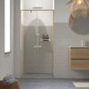 Sealskin Contour Porte pivotante pour niche 100x200cm 6mm verre de sécurité transparent avec traitement anticalcaire Or brossé SW799424