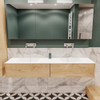 MONDIAZ LUSH Ensemble de meuble salle de bain - 180cm - 2 tiroirs - lavabo cloud - 2 lavabos - 0 trous de robinet - chêne blanchi SW409408 MONDIAZ LUSH Ensemble de meuble salle de bain - 180cm - 2 tiroirs - lavabo cloud - 2 lavabos - 0 trous de robinet - chêne blanchi SW409408