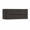 H&R Badmeubelen Juice Wastafelonderkast - 120x45x50cm - linkerhoek afgerond - 2 lades - geïntegreerde greep - basalt SW1489921