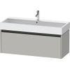 Duravit Ketho.2 Wastafelonderbouwkast - met 1 lade - voor enkele wastafel - 118.4x46x44cm - met greep antraciet - betongrijs mat SW772675