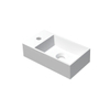 INK Contra Lavabo - 40x22x12cm - vasque à droite - 1 trou de robinet - polystone blanc mat SB3201043