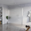 Fortifura Galeria Vrijstaande Inloopdouche - 160x200cm - helder geribbeld - antikalk - 8mm veiligheidsglas - 2 zijwanden - 30cm - wandsteunen en hoekprofielen - hoogglans chroom SW993068