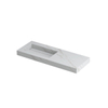 Ink Pitch wastafel - 120x45x9cm - wasbak links - zonder kraangat - mat calacatta (wit) SW693410