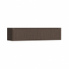 H&R Badmeubelen Juice Wastafelonderkast - 180x45x40cm - rechterhoek afgerond - 2 lades - geïntegreerde greep - coffee SW1491232