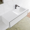 MONDIAZ LAGOM 100cm badmeubel solid surface urban 1 lade Wastafel cloud rechts 1 kraangat SW409116 MONDIAZ LAGOM 100cm badmeubel solid surface urban 1 lade Wastafel cloud rechts 1 kraangat SW409116