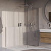 BRAUER Orion Paroi de douche à l'italienne - 100x200cm - verre transparent - revêtement en verre - Chrome brillant SW1476018