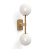 Astro Tacoma Twin Applique/Plafonnier - 230V - IP44 - bulbeux - cannelé - verre blanc - laiton (or) SW1569671