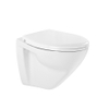 QeramiQ Cetus Confort WC suspendu - 52x36x43.5cm - sans bride - rehaussé de 6cm - abattant à fermeture douce et à démontage rapide - blanc brillant SW1237965
